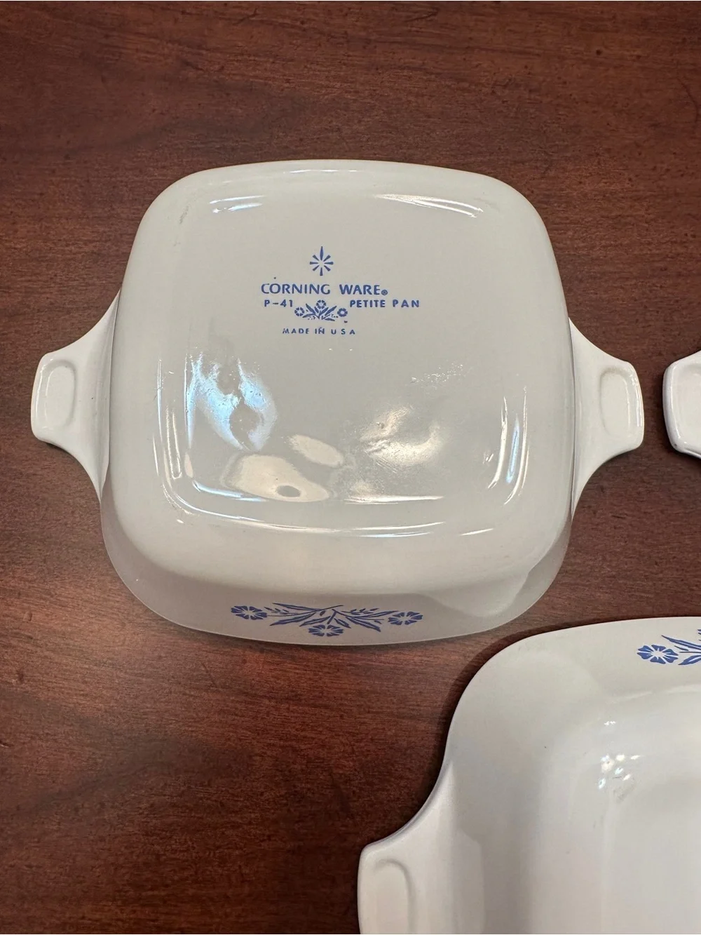 Set of 3 Corningware Blue Cornflower P-41 Petite Pans